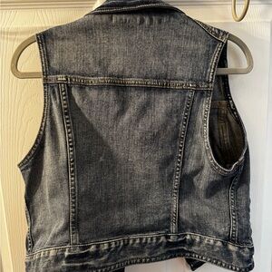 Express Dark Blue Denim Vest